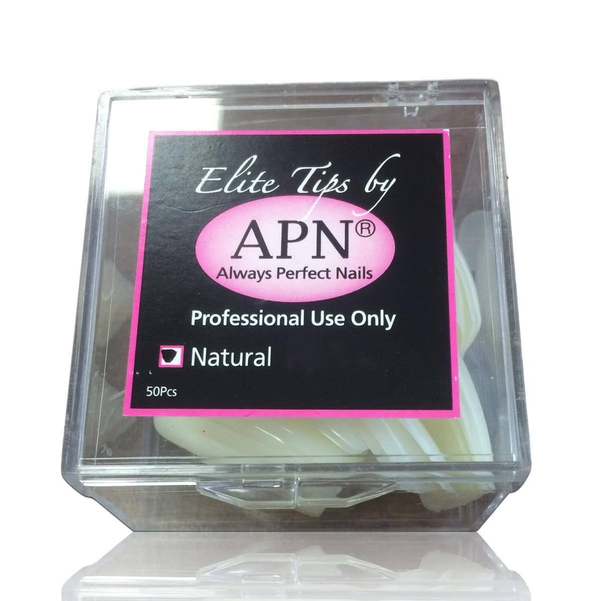 APN Professional Natural Elite Nail Tips Pack of 50 (size 1-10) - Chroma Gel
