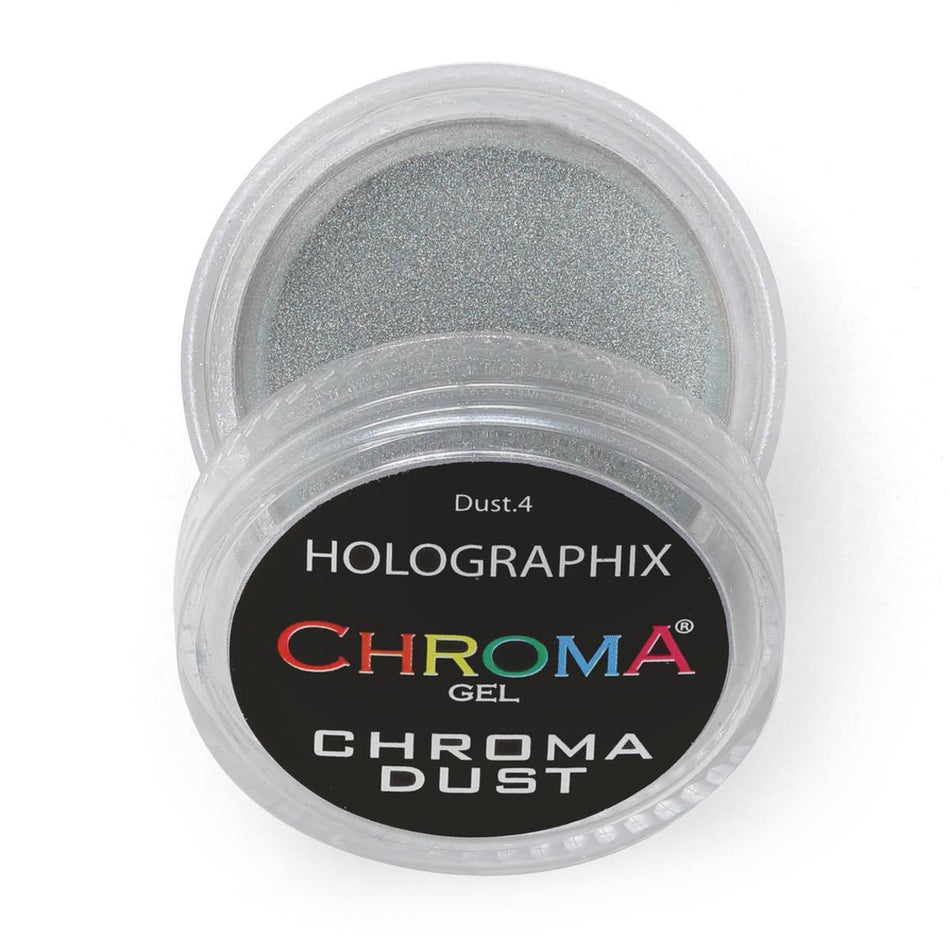 Chroma Dust No.4 Holographix Chrome Powder - Mirror Nails 1g - CG - Chroma Gel