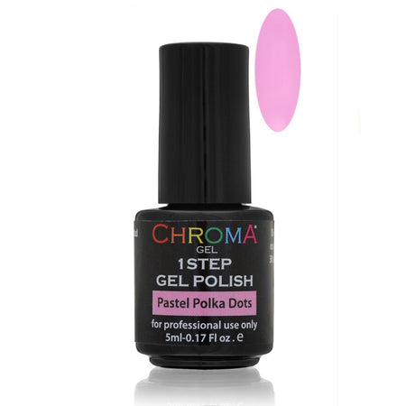 Chroma Gel 1 Step Gel Polish 5ml Pastel Polka Dots No.59 - Chroma Gel