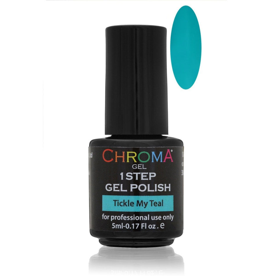 Chroma Gel 1 Step Gel Polish 5ml Tickle My Teal No.61 - Chroma Gel