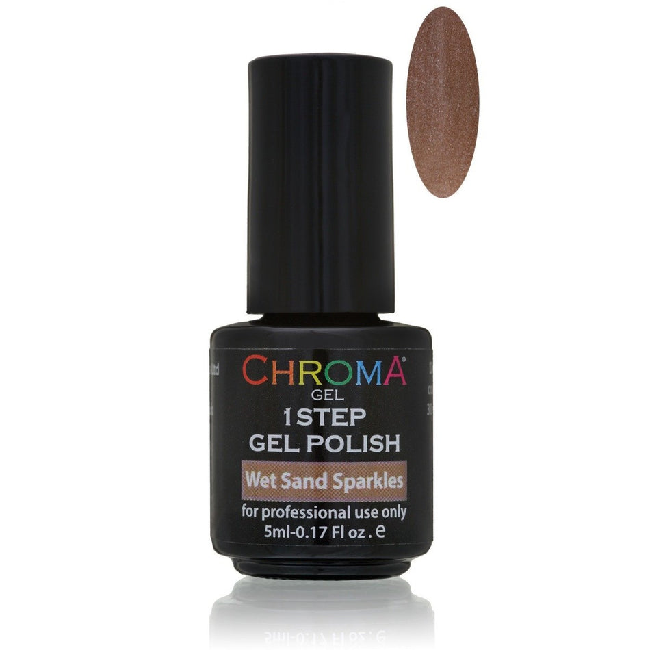 Chroma Gel 1 Step Gel Polish 5ml Wet Sand Sparkles No.64 - Chroma Gel