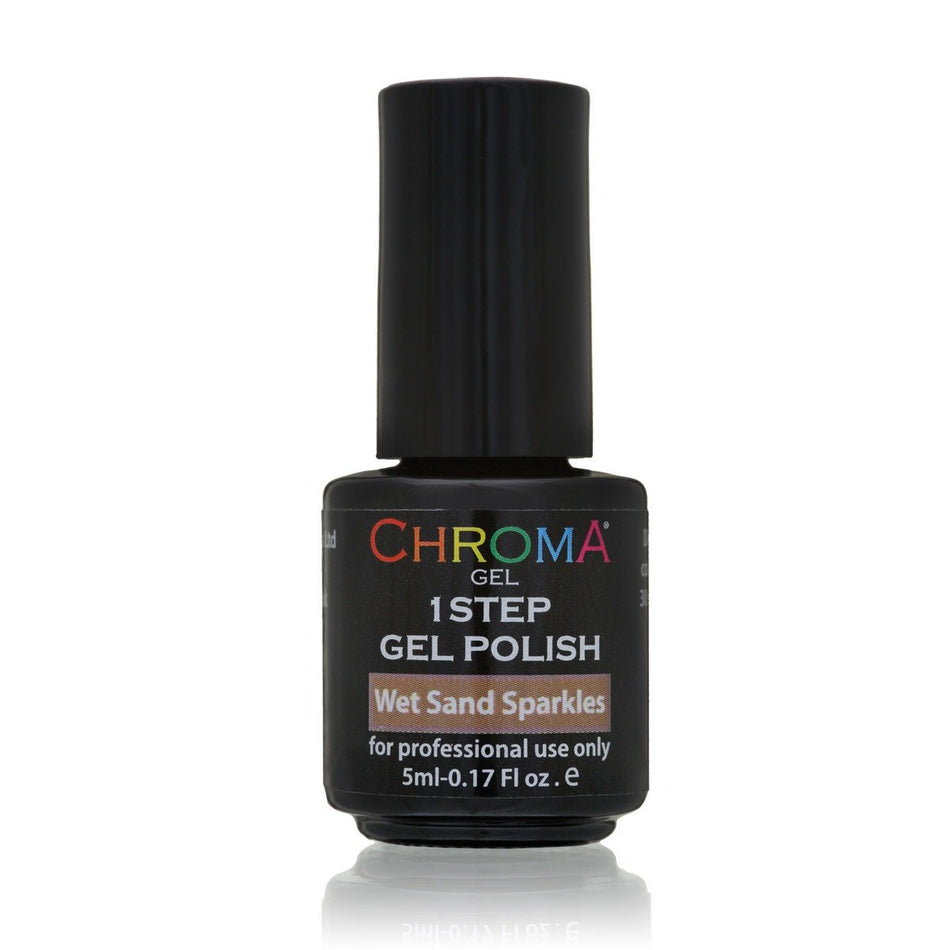 Chroma Gel 1 Step Gel Polish 5ml Wet Sand Sparkles No.64 - Chroma Gel