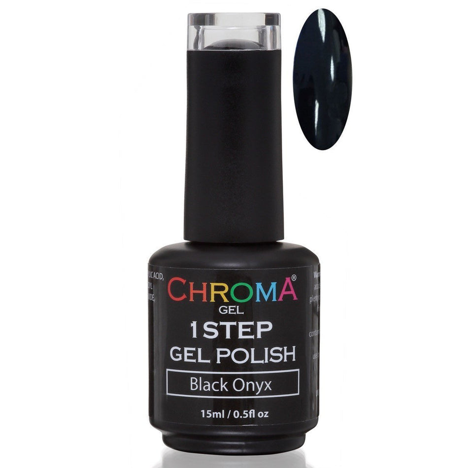 Chroma Gel 1 Step Gel Polish Black Onyx No.26 - Chroma Gel