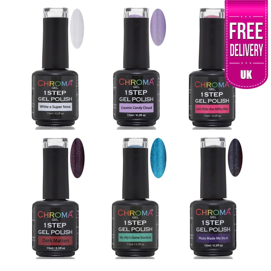 Chroma Gel 1 Step Gel Polish Glitter Collection - Chroma Gel