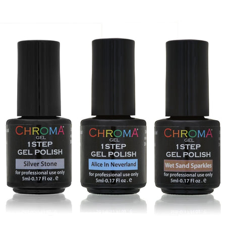 Chroma Gel 1 Step Gel Polish Shades of Cool Collection 3x5ml - Chroma Gel