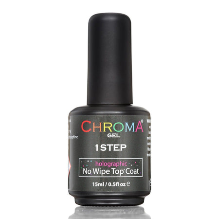 Glitter No Wipe Top Coat | Holographic | #84 - Chroma Gel