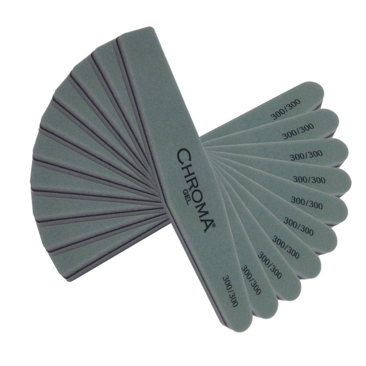 Pack of 12 Chroma Gel Nail Buffer 300 | 300 Grit - Chroma Gel