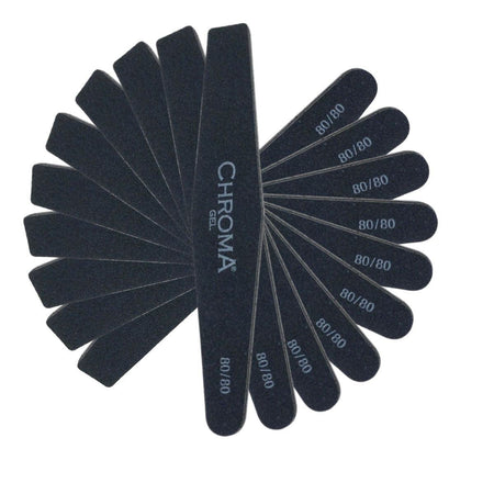 Pack of 12 Chroma Gel Nail File 80 | 80 Grit - Chroma Gel